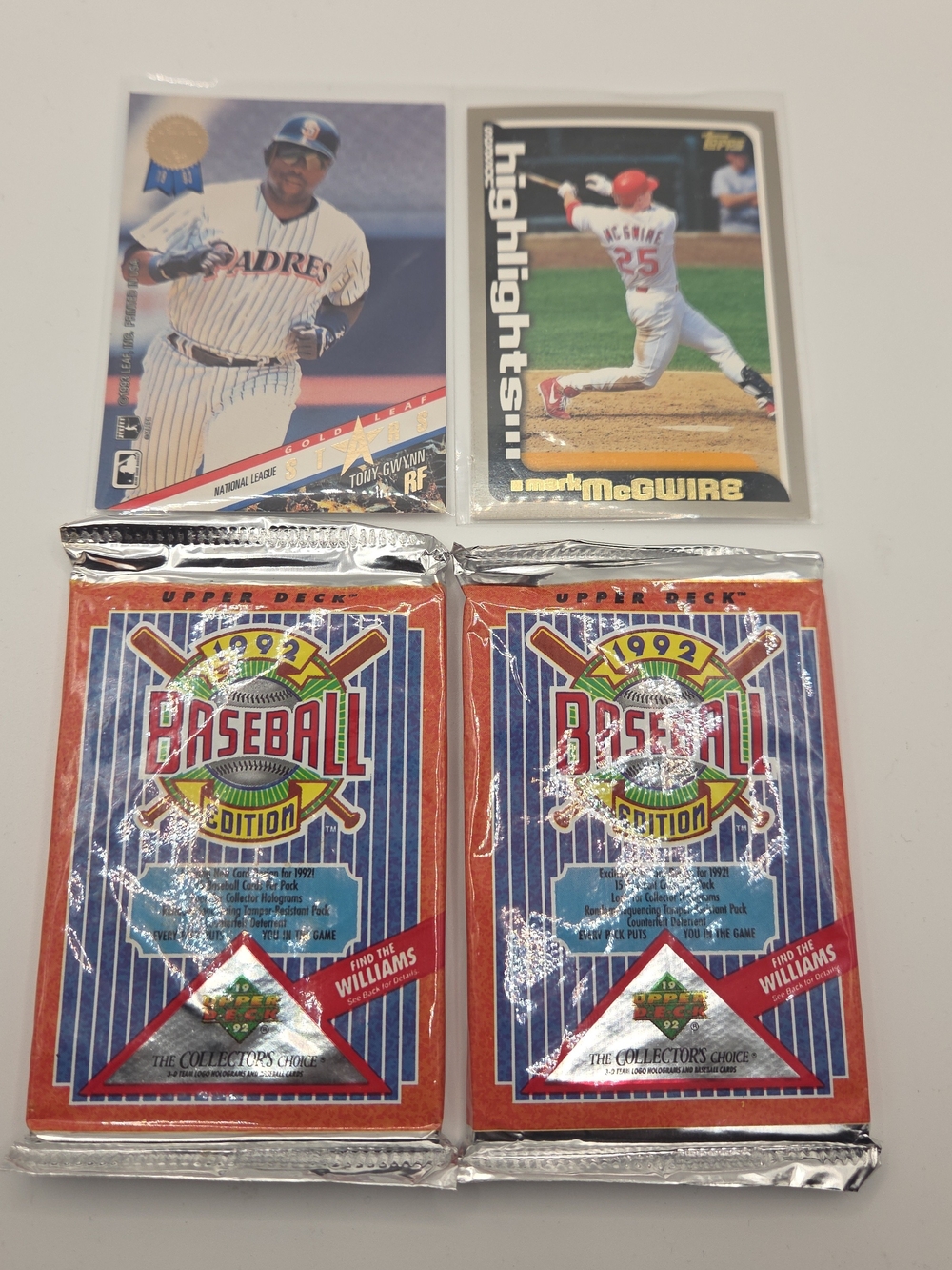 Upper Deck 1992 Baseball Edition Wax Packs - Blue & Red Packaging